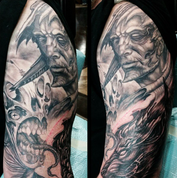 Evil Sleeve by Matthew Lukesh TattooNOW